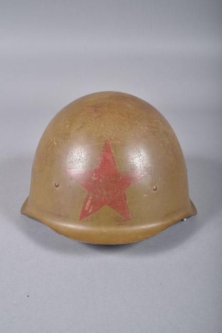 Rus—Soviet Ssh 40-type helmet. Olive-green painted