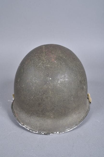 U.S. – M1 helmet. Green-painted steel shell (No. 1