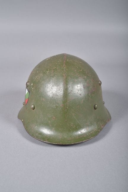 Bulgarian Model 36 helmet. Steel shell repainted a