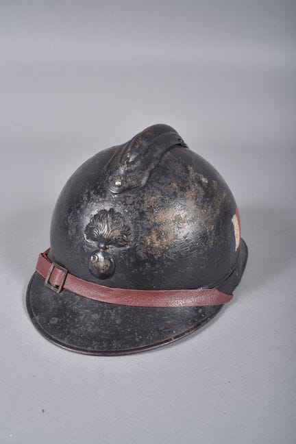 Fr- FFI helmet, Adrian 1915 model, with an infantr