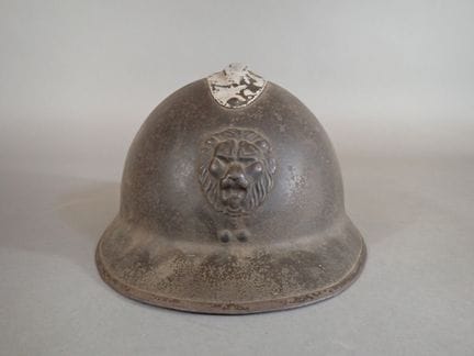Beautiful Belgian Adrian Model 31 helmet, in khaki