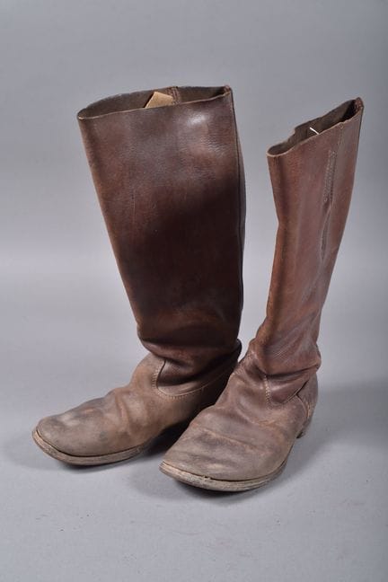 Jap—A pair of Japanese officer's boots made of red