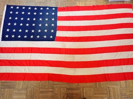 US- Grand drapeau américain 48 étoiles en étamine 
