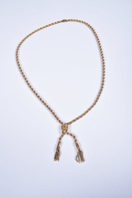 Collier en or jaune (750°) à maille torsadée termi