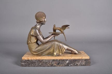 Demeter CHIPARUS (1886-1947), "Frau mit zwei Papag
