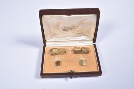 Paire de boutons de manchettes en or jaune (750 mi