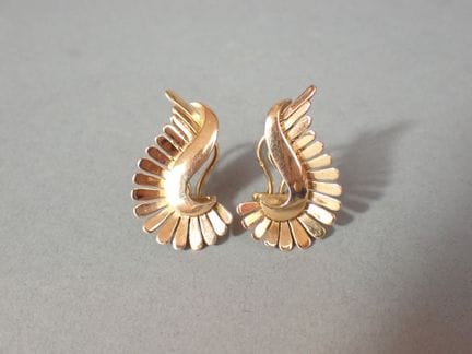 Paire de boucles d’oreilles clip décor de briquett