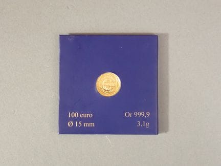 FRANCE. Pièce de 100 Euros en or 999,9. Monnaie de