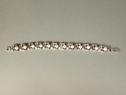 Bracelet en argent (925°) à maille en forme de fle