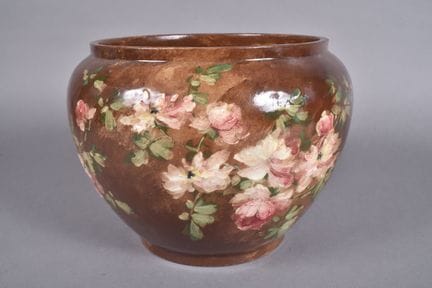 Félix LAFONT (1850-1917) pour GIEN, Cache pot en c