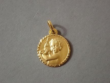 Médaille Saint Jean Baptiste en or jaune (750 mill
