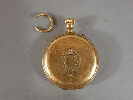 Montre de gousset en or jaune (18K), le cadran cir