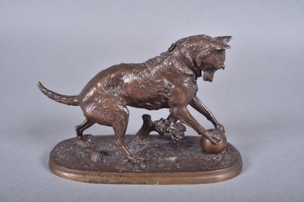 Arthur WAAGEN (1833–1898) „Hund, der mit einem Bal