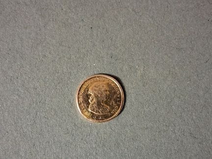 ESPAGNE, Petite Pièce en or jaune d'Isabelle II. 0
