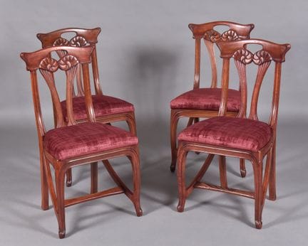 Eugène GAILLARD (1862-1932), attribué à, lot de 4 
