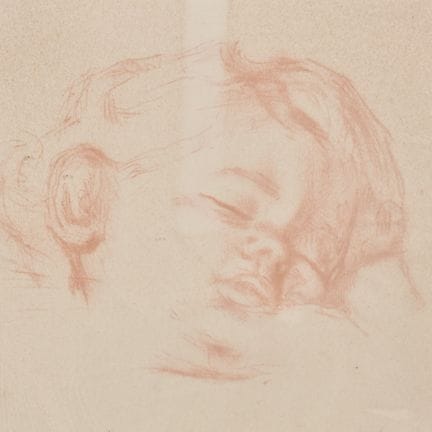 Ecole du XIXème siècle. "Etude de tête d'enfant en