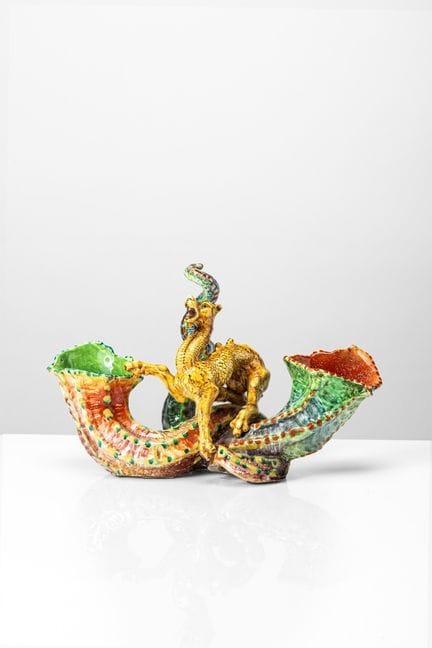 安杰洛·明盖蒂父子艺术陶瓷工坊——陶瓷作品，大约1940年

24 x 41 x 15 厘米

创作