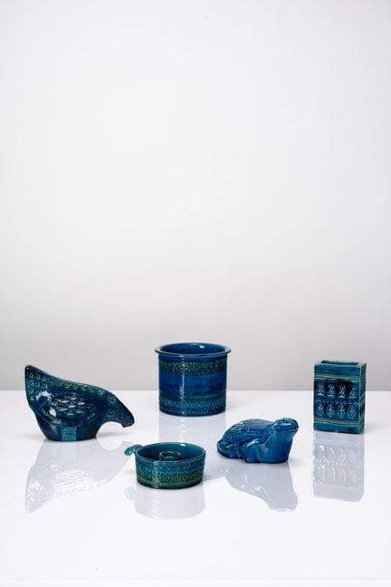 Aldo Londi - "Rimini blu "系列陶瓷五件套，约1970年

13 x 20 