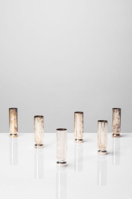 Italian Manufacture - Set of six vases, approximat