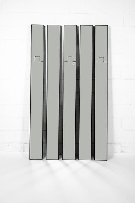 Luciano Bertoncini - Set of five coat mirrors from