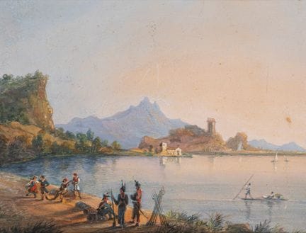 Southern Italian School, 19th century - Lake Fusar