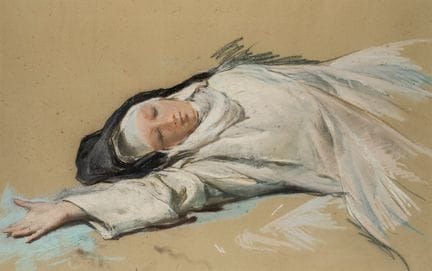 Attilio Stefanori (Rome 1860–1911)  - Nun Fainted
