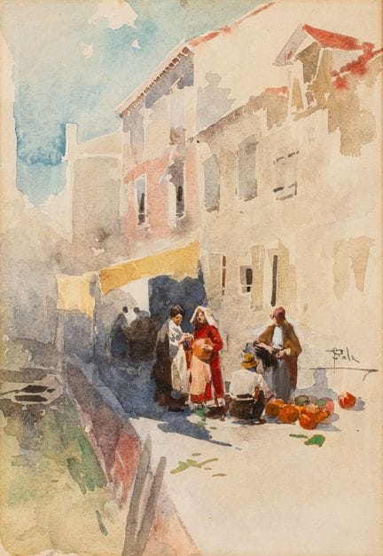 Paolo Sala (Milan, 1859–1924)  - The Pumpkin Selle