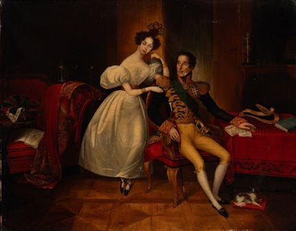 European School, 19th century - Gallant Scene in a