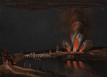 European School, 19th Century - The Fire in Frankf
