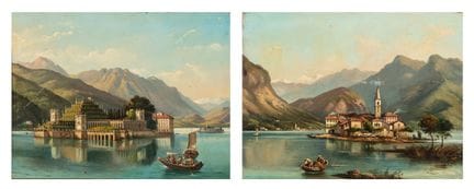 19th-Century School - Lake Maggiore: View of Isola