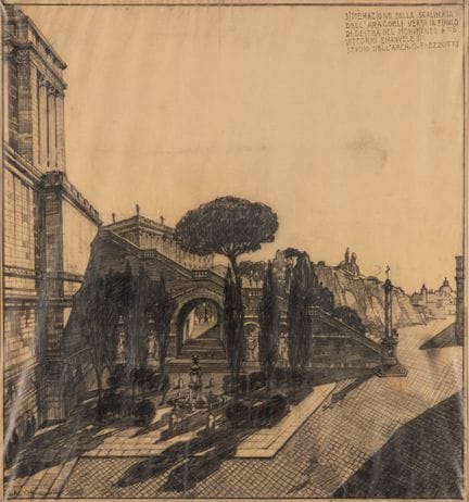 Oriolo Frezzotti (Rome 1888–1965)  - Project for t