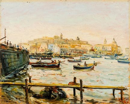 Antonio Martucci (Neapel 1934)  – Morgen im Hafen,