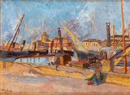 Ulvi Liegi (Livourne, 1858 - 1939)  - Le port de L