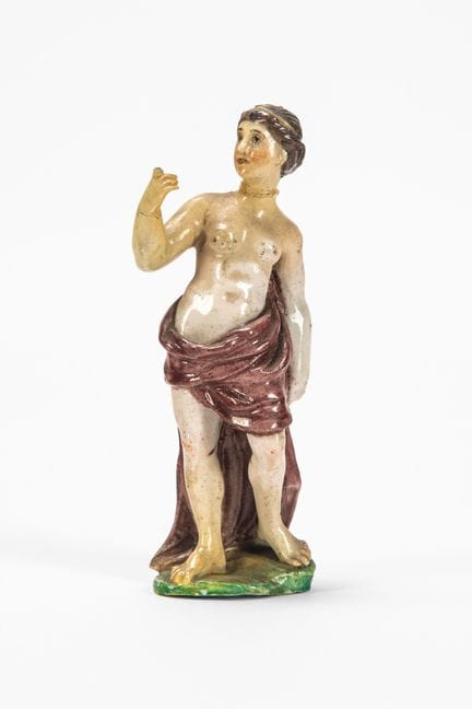 Figura policromada de Venus en porcelana. Probable