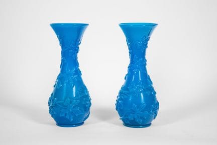 Pair of “Vase de Fantaisie no. 1” vases in blue op