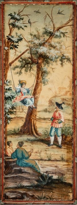 Par de paneles de chinoiserie. Piamonte, siglo XVI