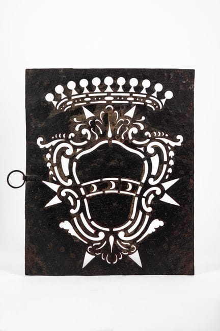Escudo de armas de la familia Strozzi, hierro forj
