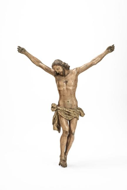 Christ in carved and lacquered wood. 18th–19th cen
