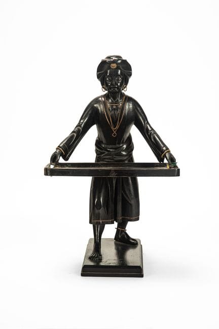 Moorish tray holder made of carved and lacquered w