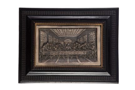 Silver-plated bronze bas-relief depicting the Last