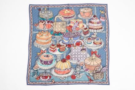 Christian Dior - Dior Cakes 90 Silk Twill Scarf


