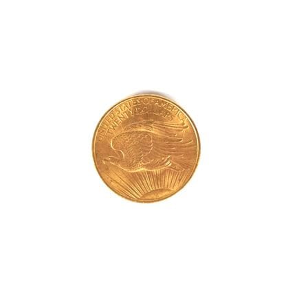 1 x 20 Dollars US, or, 1908, Poids brut : 33.6 g e