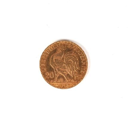 1 x 20 Francs or, Marianne coq, 1912, Poids brut :