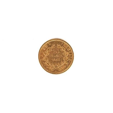 1 x 20 Francs Napoléon III "tête nue" 1858 A, Poid