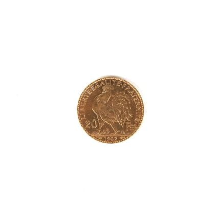 1 x 20 Francs Marianne coq, 1902, Poids brut : 6.4