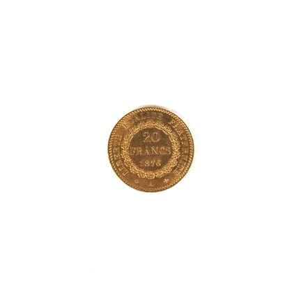 1 x 20 Francs Génie, 1876 A, Poids brut : 6.4 g en