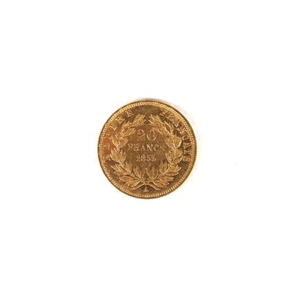 1 x 20 Francs Napoléon III "tête nue" 1855 A, Poid