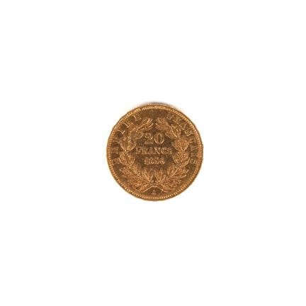 1 x 20 Francs or, Napoléon III "tête nue", 1856 A,