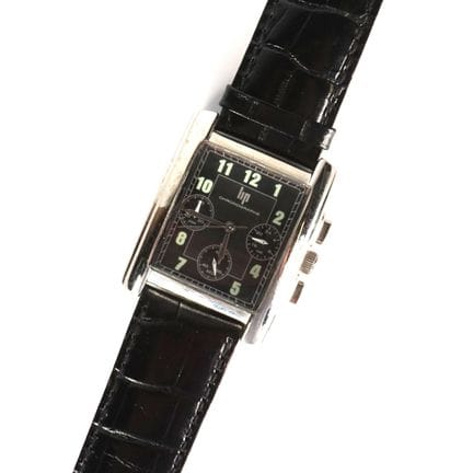 LIP: Men's wristwatch, quadrangular-shaped chrome-