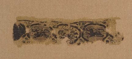 Bande en lin et laine à motif brun légèrement viol